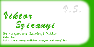 viktor sziranyi business card